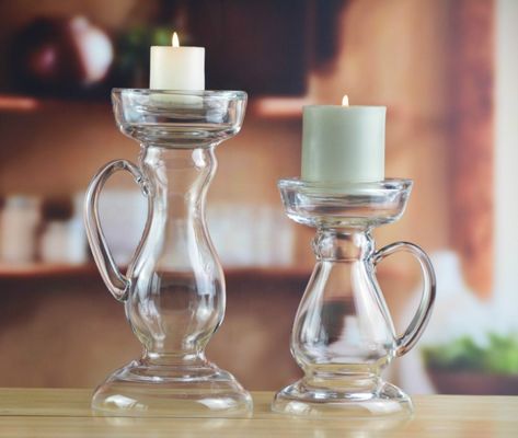 calidad Vaso de vidrio decorativo de diseño nuevo soplado a mano con mango fábrica