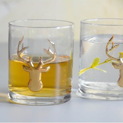 calidad Vaso de whisky personalizado redondo decorativo para Navidad fábrica