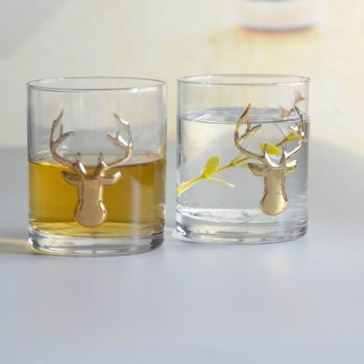 calidad Vaso de whisky personalizado redondo decorativo para Navidad fábrica