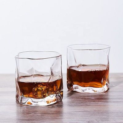 calidad Vaso de whisky hecho a mano con borde de oro fábrica