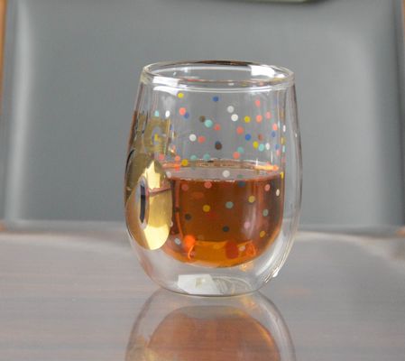 calidad Vidrio de whisky hecho a mano con doble pared de alto borosilicato fábrica