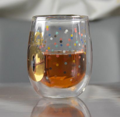 calidad Vidrio de whisky hecho a mano con doble pared de alto borosilicato fábrica