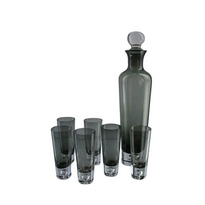 calidad Conjunto de vidrio de vidrio de forma redonda de 6 colores para vodka fábrica