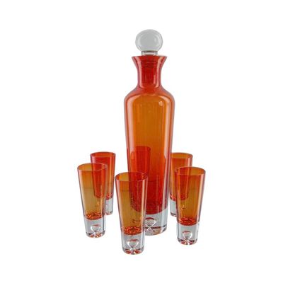 calidad Conjunto de vidrio de vidrio de forma redonda de 6 colores para vodka fábrica