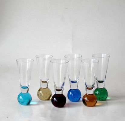 calidad Conjunto de vidrio de 6 colores de fondo de bola de tiro único fábrica