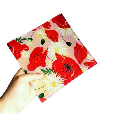 calidad Vidrio templado Impreso en color Cuadrado Disco de vidrio para el hogar fábrica