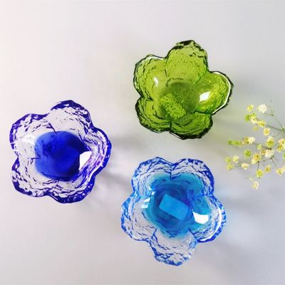 calidad En los platos de salsa de cristal de flor de cerezo para la mesa de la cena fábrica