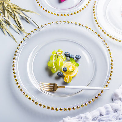 calidad Placas de carga de vidrio decoradas con oro fábrica