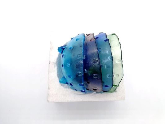 calidad Cuenco de frutas de vidrio hecho a mano multicolor para la cocina fábrica