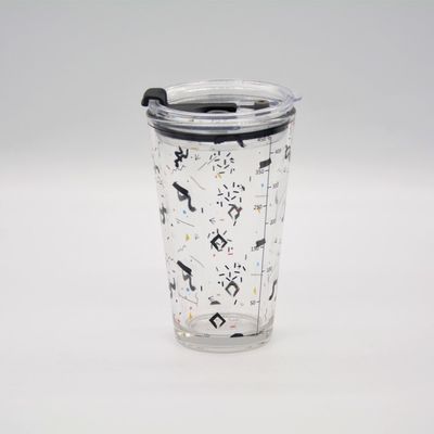 calidad Taza de vidrio de té helado decorada con tapa y silicato de paja cóctel tumbler copas de bebida fábrica