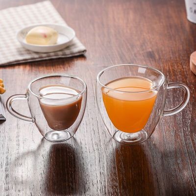 calidad Creativo amante de forma de corazón borosilicato Tazas de té transparentes fábrica