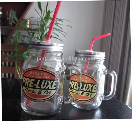 calidad Color Diamante Fuentes Contenedor de vidrio pintado a mano para cocina fábrica