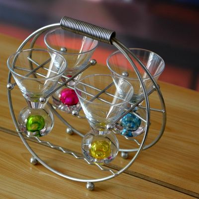 calidad Conjunto de vidrio de 6 colores de fondo de bola de tiro único fábrica