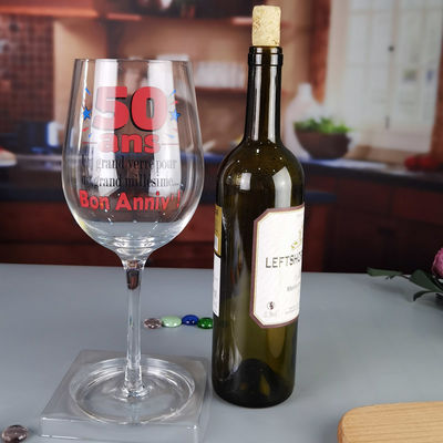 calidad Vidrio de vino gigante de 1 litro con decoración de aniversario fábrica