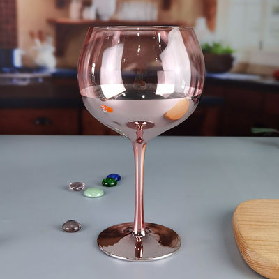 calidad 11cm Dia 2pk Rosado Gin Vidrieras Iónico Revestido Balón Cristal de vino fábrica