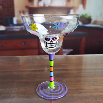 calidad Halloween Margarita de vidrio 12 oz Cristal de las copas de cóctel fábrica