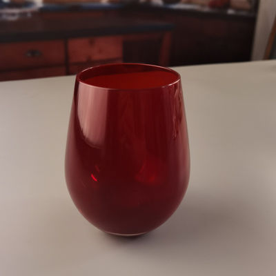 calidad Vidrio de vino de cristal sin tallo sin plomo soplado a mano 550 ml fábrica