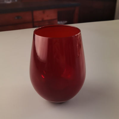 calidad Vidrio de vino de cristal sin tallo sin plomo soplado a mano 550 ml fábrica